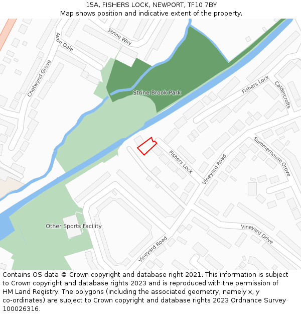 15A, FISHERS LOCK, NEWPORT, TF10 7BY: Location map and indicative extent of plot