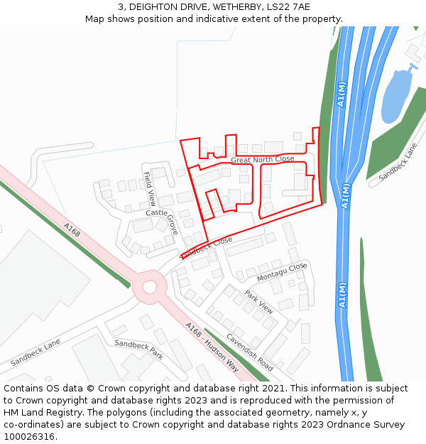 3, DEIGHTON DRIVE, WETHERBY, LS22 7AE: Location map and indicative extent of plot