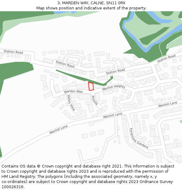 3, MARDEN WAY, CALNE, SN11 0RX: Location map and indicative extent of plot