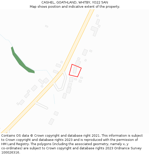 CASHEL, GOATHLAND, WHITBY, YO22 5AN: Location map and indicative extent of plot