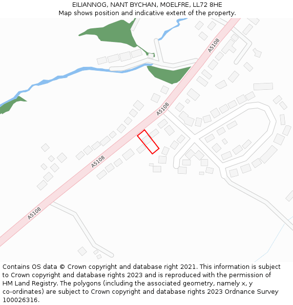 EILIANNOG, NANT BYCHAN, MOELFRE, LL72 8HE: Location map and indicative extent of plot