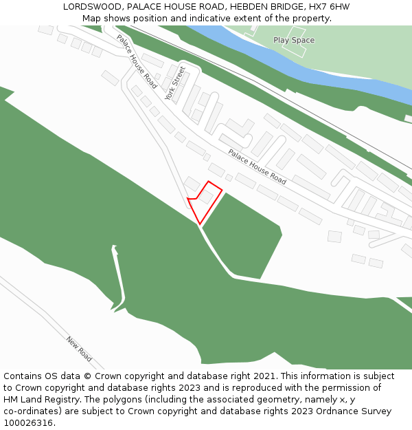 LORDSWOOD, PALACE HOUSE ROAD, HEBDEN BRIDGE, HX7 6HW: Location map and indicative extent of plot