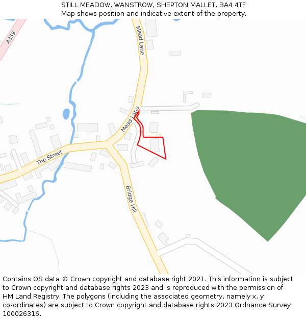 STILL MEADOW, WANSTROW, SHEPTON MALLET, BA4 4TF: Location map and indicative extent of plot