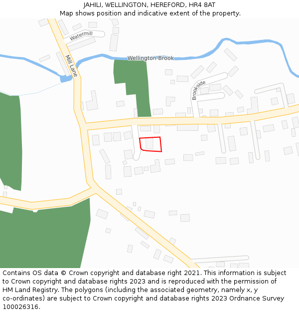 JAHILI, WELLINGTON, HEREFORD, HR4 8AT: Location map and indicative extent of plot