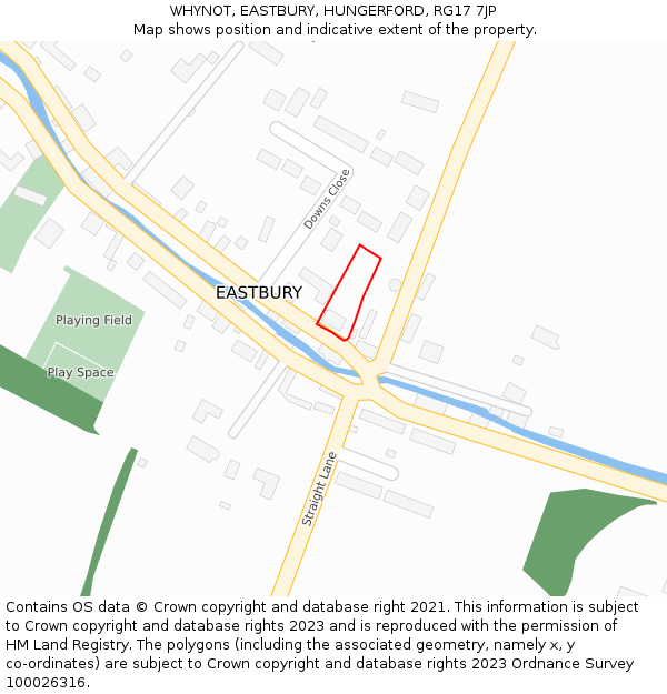 WHYNOT, EASTBURY, HUNGERFORD, RG17 7JP: Location map and indicative extent of plot