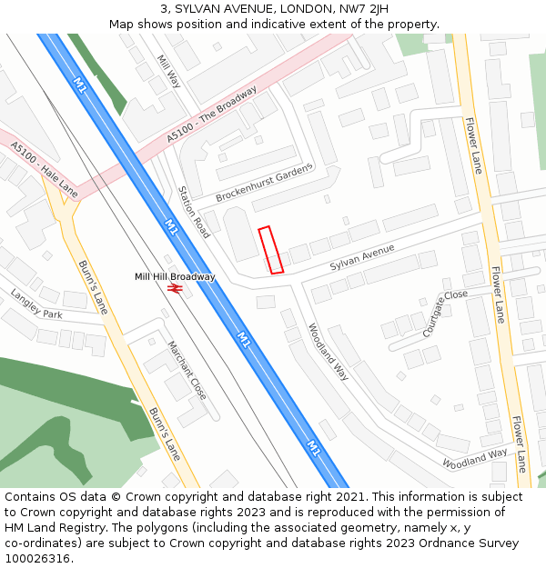 3, SYLVAN AVENUE, LONDON, NW7 2JH: Location map and indicative extent of plot