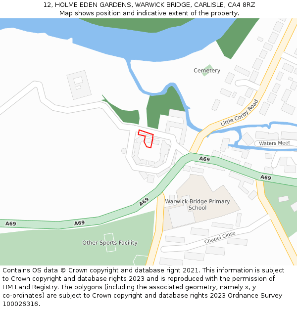 12, HOLME EDEN GARDENS, WARWICK BRIDGE, CARLISLE, CA4 8RZ: Location map and indicative extent of plot