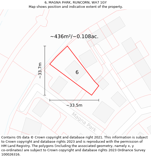 6, MAGNA PARK, RUNCORN, WA7 1GY: Plot and title map