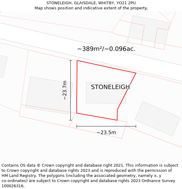 STONELEIGH, GLAISDALE, WHITBY, YO21 2PU: Plot and title map