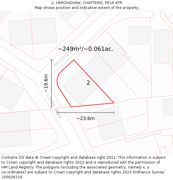 2, HERONSHAW, CHATTERIS, PE16 6TR: Plot and title map