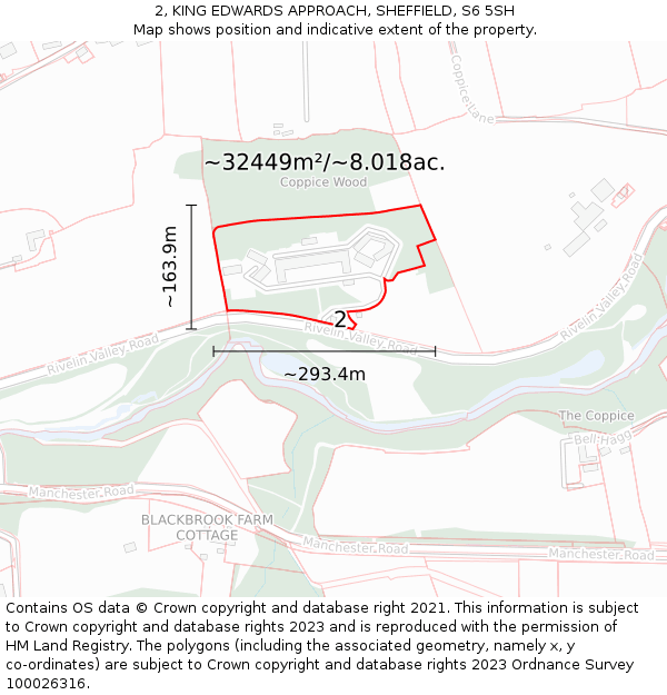 2, KING EDWARDS APPROACH, SHEFFIELD, S6 5SH: Plot and title map
