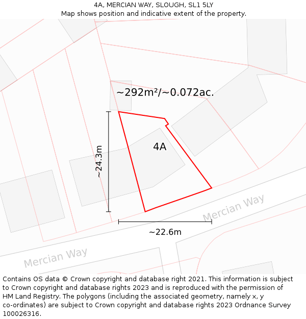 4A, MERCIAN WAY, SLOUGH, SL1 5LY: Plot and title map