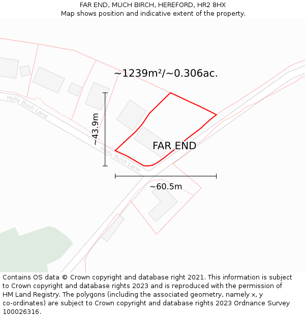 FAR END, MUCH BIRCH, HEREFORD, HR2 8HX: Plot and title map