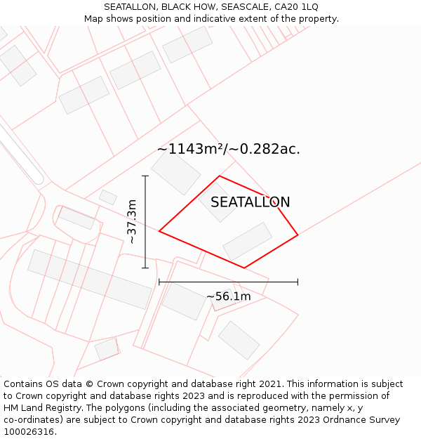 SEATALLON, BLACK HOW, SEASCALE, CA20 1LQ: Plot and title map