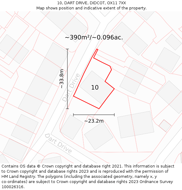 10, DART DRIVE, DIDCOT, OX11 7XX: Plot and title map